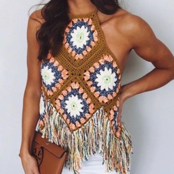Free People | Summer Of Love Cotton Crochet Halter Top - Picture 2 of 5